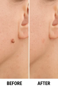 Skin tags removal Waltham Cross before and after