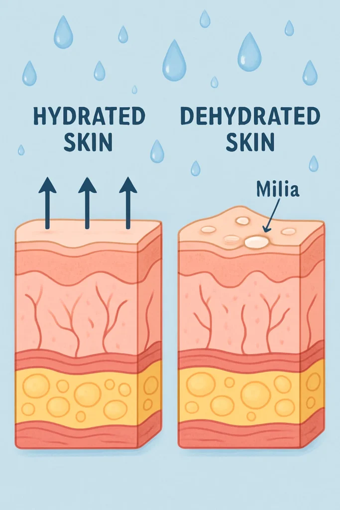 The importance of hydration and milia production Waltham Cross