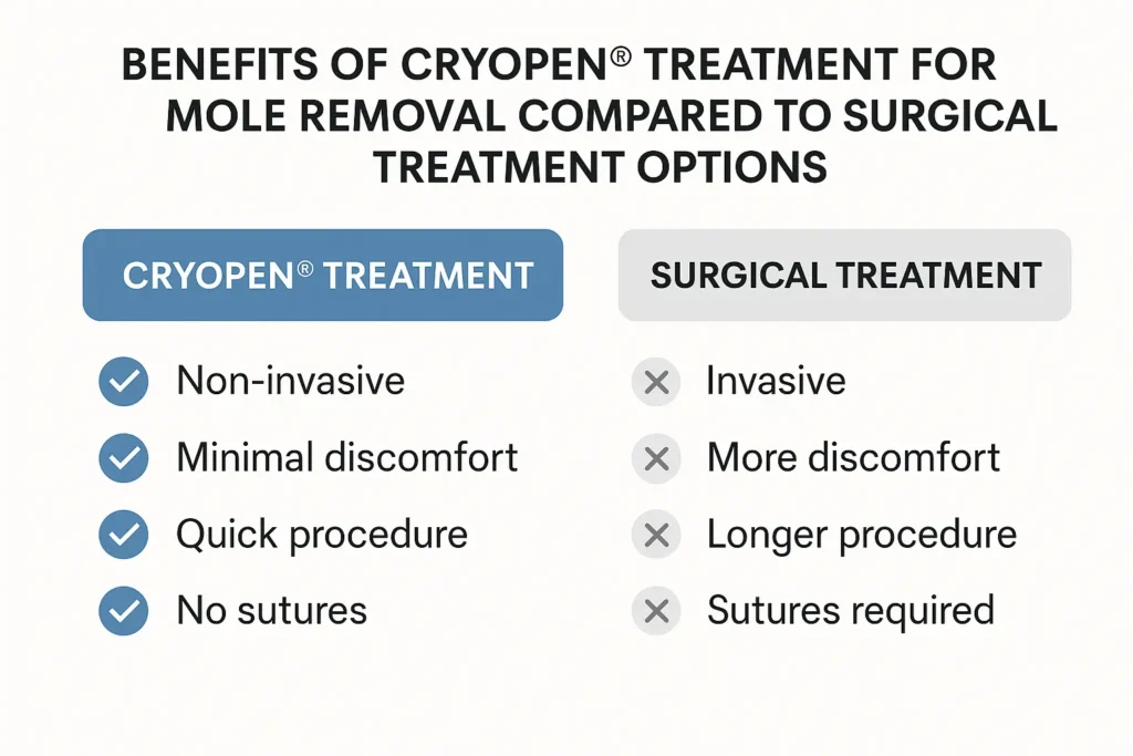Benefits of facial mole removal Waltham Cross - call our team today to book a consultation