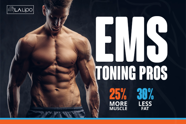 Image of man with sculpted stomach showing the fat loss and muscle gain of LA-EMS Body Sculpting Treatment Waltham Cross