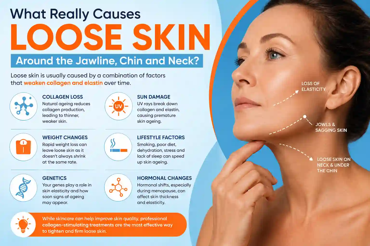 What Really Causes Loose Skin Around the Jawline, Chin and Neck Waltham Cross?
